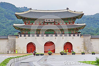 Korea UNESCO World Heritage Sites â€“ Gyeongbokgung Editorial Stock Photo